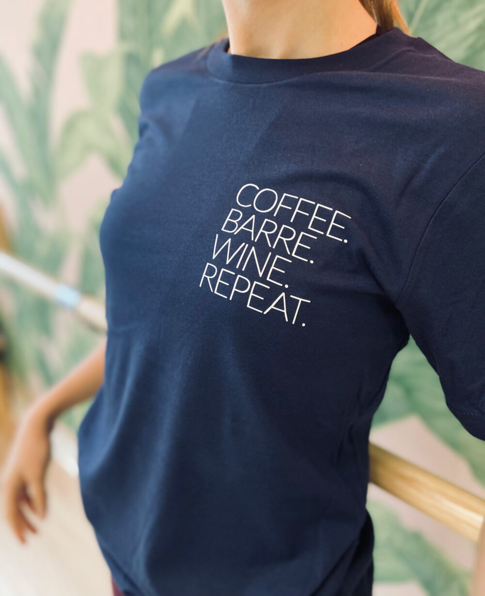 blue-tee-shirt-coffee-barre-wine-repeat-bx-studio-online-boutique-barre-boxe-montreal